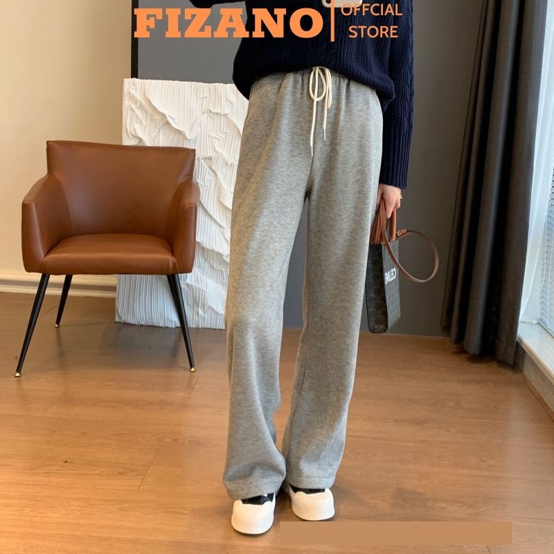 Quần Jean Nữ ❤️𝑭𝑹𝑬𝑬𝑺𝑯𝑰𝑷❤️ Quần Jean Ống Rộng Cạp Cao FIZANO, Quần Bò Nữ Phối Màu Đẹp Hàng Quảng Châu Dày Dặn