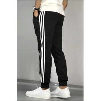 Quần thể thao nam nữ unisex, quần tập thể dục 3 sọc vải poly cotton- GMAN QD72