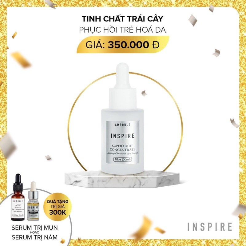 Tinh chất trái cây cô đặc AMPOULE INSPIRE mua 1 tặng 1 serum mụn hoặc nám