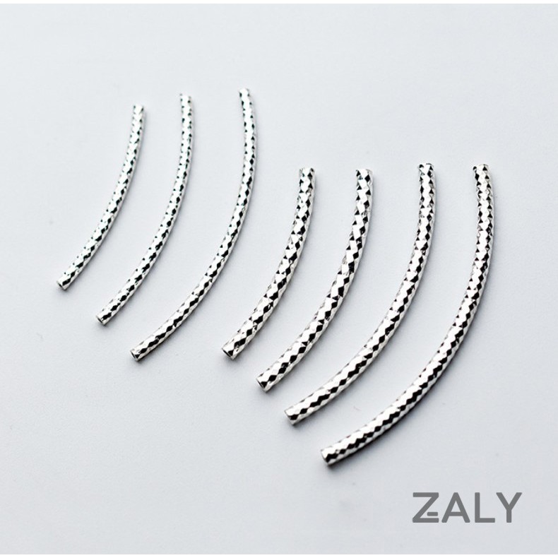 Ống bạc loại cắt giác làm vòng tay Zaly OB12 nhiều kích thước - nguyên liệu làm vòng tay handmade DIY