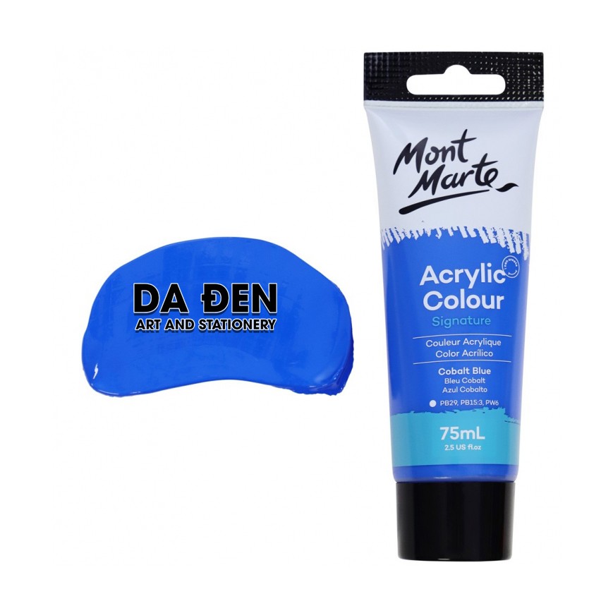 [DA ĐEN] Màu Mont Marte Acrylic Colour 75ml (2.54oz) - Cobalt Blue