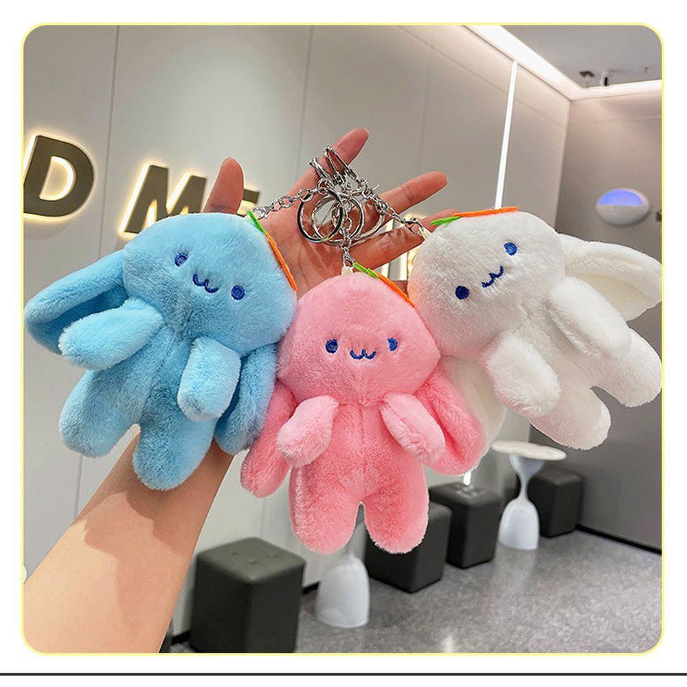MXGOODS Móc Khóa Thỏ Nhồi Bông Xinh Xắn