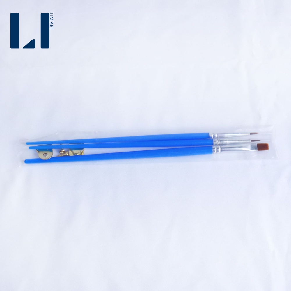 Bộ 3 cọ vẽ màu nước, màu acrylic, sơn dầu, gouache, tô tranh số hóa kèm đinh móc tranh