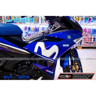 tem rời exciter 150 xanh trắng movistar