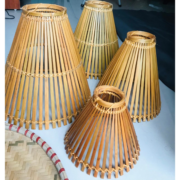 Chao đèn mây tre thả trần nhiều mẫu giá rẻ tận xưởng