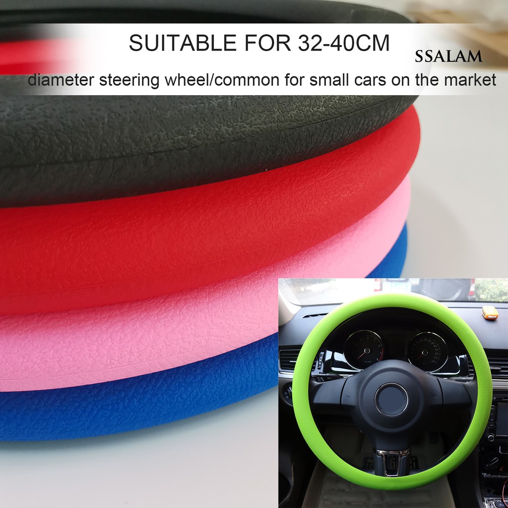 Vỏ Bọc Vô Lăng Xe Hơi Bằng Silicon Màu Trơn Chống Trượt