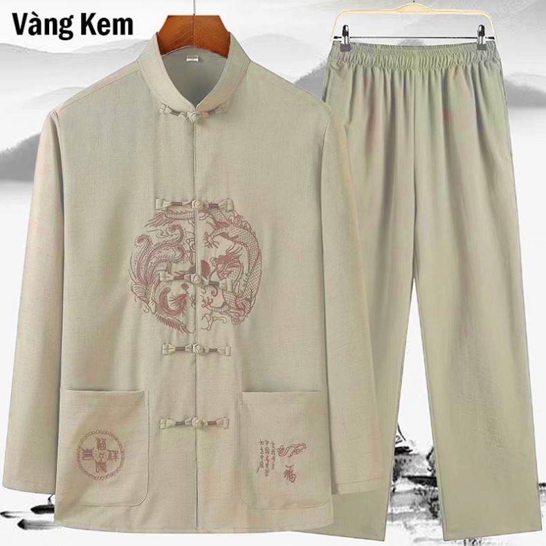 Bộ Đũi Nam Trung Niên , Món quà tặng bố Thoáng Mát Thấm Mồ Hôi, Đủ Size Từ 45-85kg hàng đẹp giá tốt cho mọi người