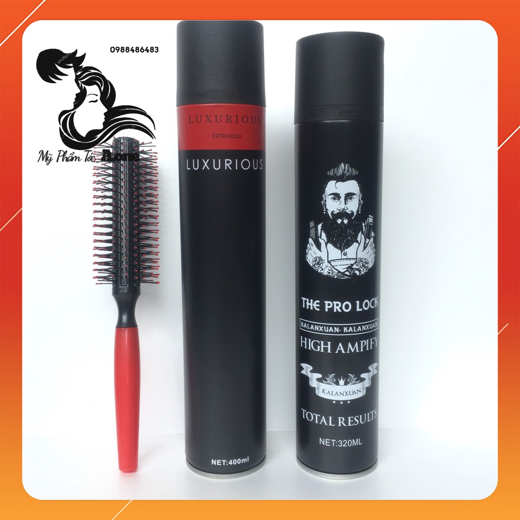 COMBO 2 Gôm Xịt Tóc The Pro Lock High Ampify 420ml + GÔM XỊT TÓC LUXURIOUS 420ml