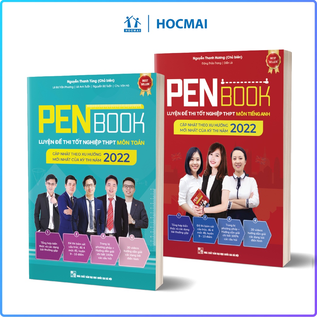 [Mã LIFEXANH03 giảm 10% đơn 500K] Sách - Combo 2 cuốn PENBOOK Luyện đề thi Tốt nghiệp THPT