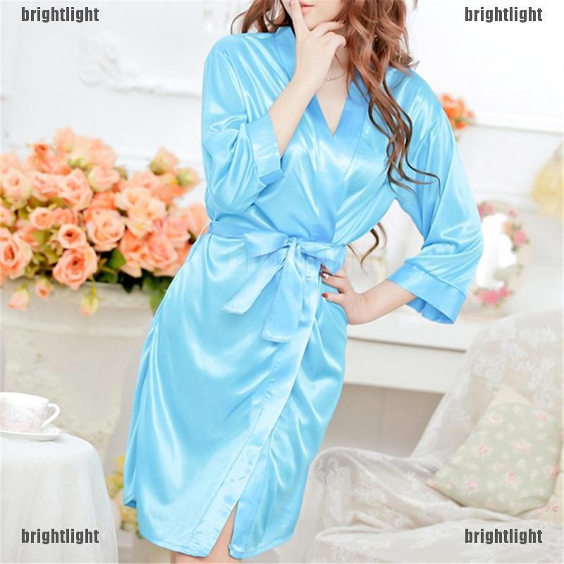 Đầm Ngủ Lụa Satin Phối Ren Gợi Cảm Cho Nữ