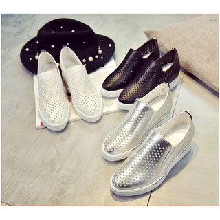 Giày slip on nữ độn đế có size nhỏ nhất đến size lớn nhất hot 2019 phong cách hà quốc