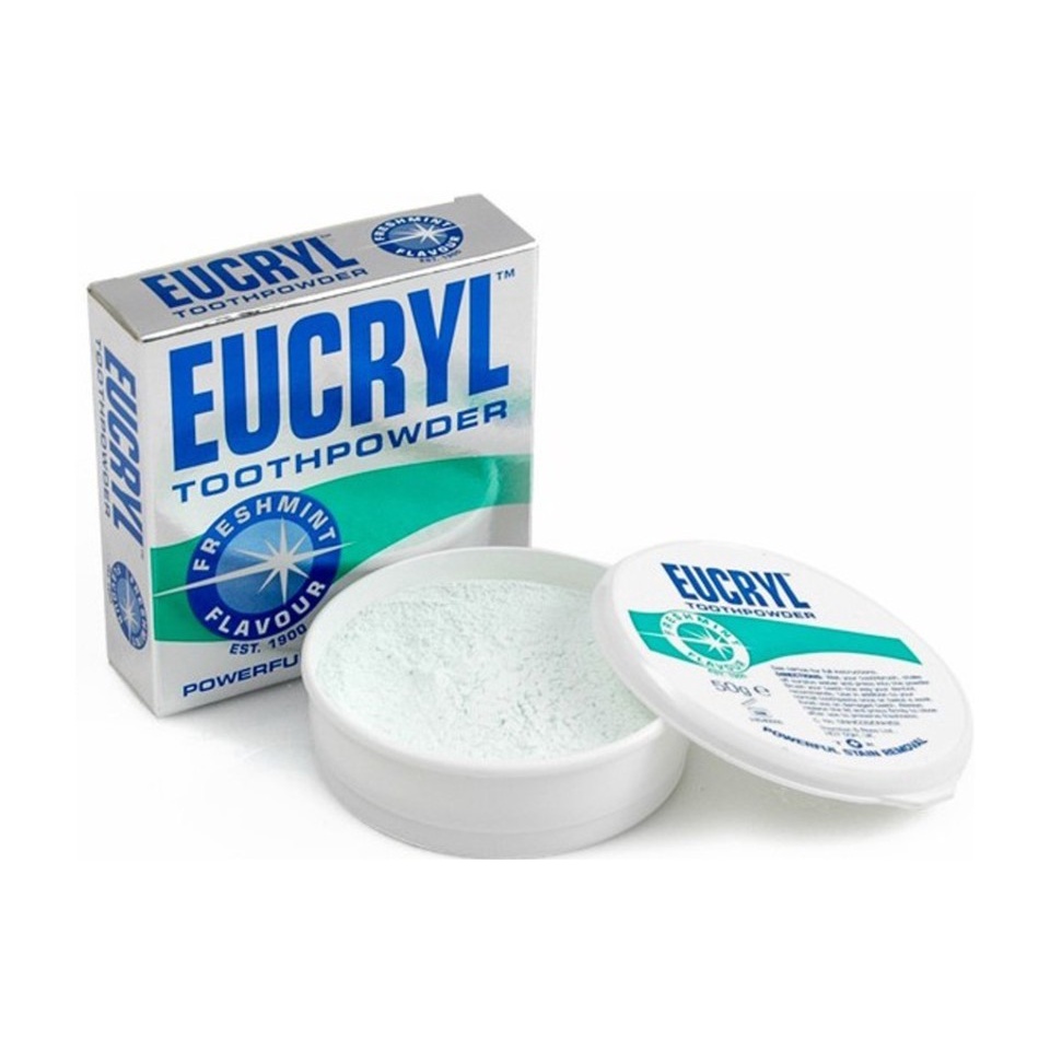 [HB Gift] Bột Đánh Răng Tẩy Trắng Eucryl Toothpowder 50g