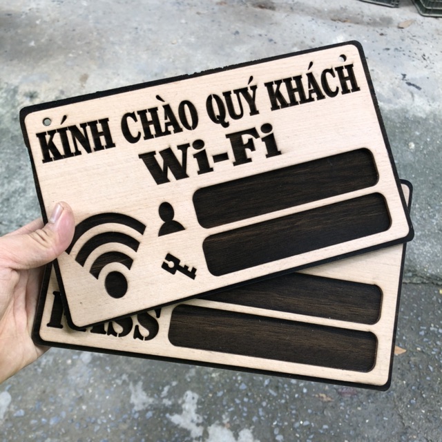 Bảng Gỗ Tên Wifi, Password - Mật Khẩu Wifi - Mẫu Wifi - Bảng Gỗ Woody