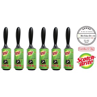 Combo 6 [Cây Lăn Bụi Lớn] 3M Scotch-Brite - 30 lớp keo - Ba Sau Store