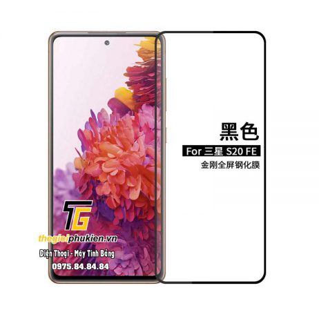 Dán kính cường lực full 5D tràn màn hình SamSung Galaxy S20 FE phủ màu