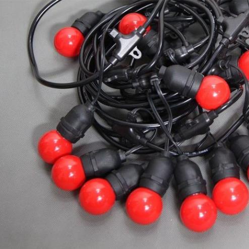 Dây đèn led búp chanh 4 mét 8 bóng 3w trang trí shop, nhà cửa sân vườn