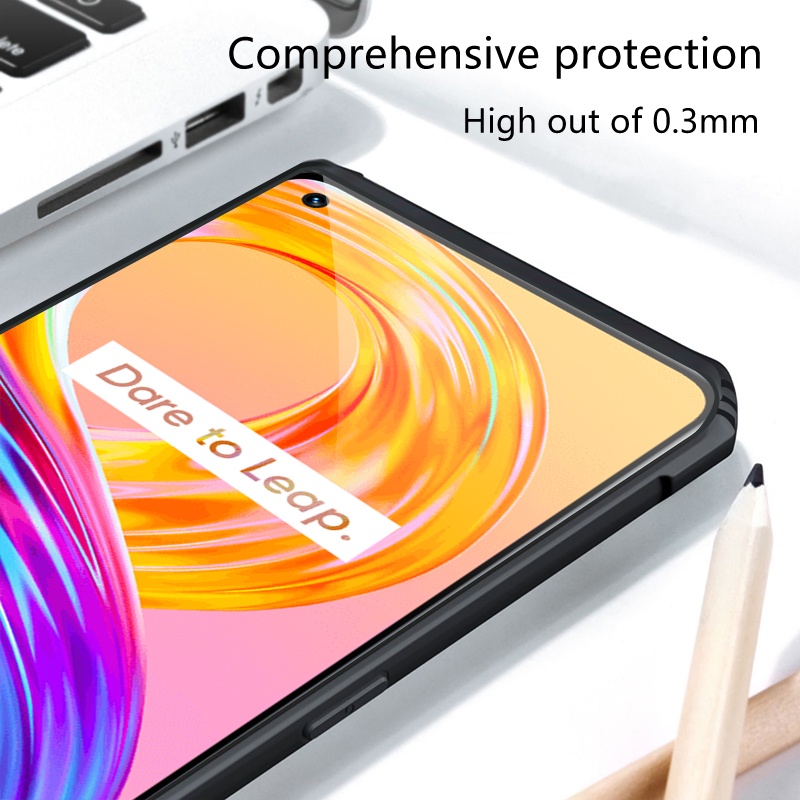 Ốp Điện Thoại Cứng Mỏng Chống Sốc Chống Rơi Họa Tiết Rằn Ri Cho OPPO Realme 8 4G 5G 8s 8i 5 6 7 8 Pro