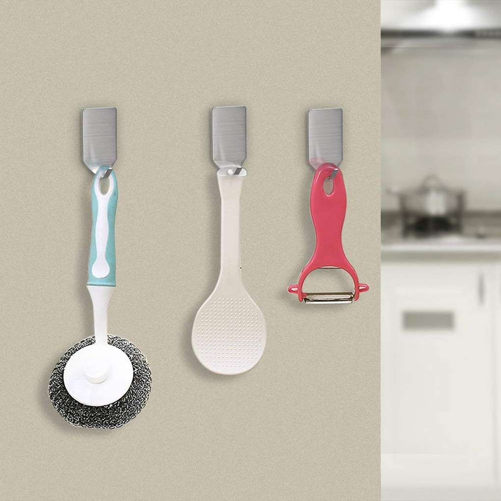 Set 8 móc inox treo tường đa năng