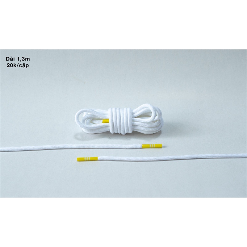 Dây Giày Thể Thao Sneaker Trắng Tròn Chính Hãng (1 Cặp)