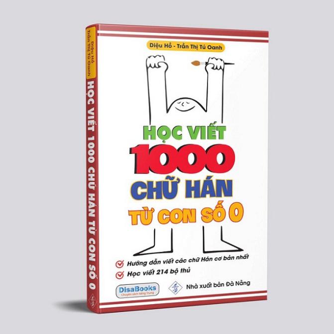 Sách - Combo: Học viết 1000 chữ Hán từ con số 0 + Tập viết 1000 chữ cho người mới bắt đầu + DVD tài liệu