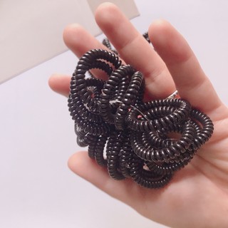 Dây cột tóc lò xo Size bé mini màu đen ( 5 sợi )