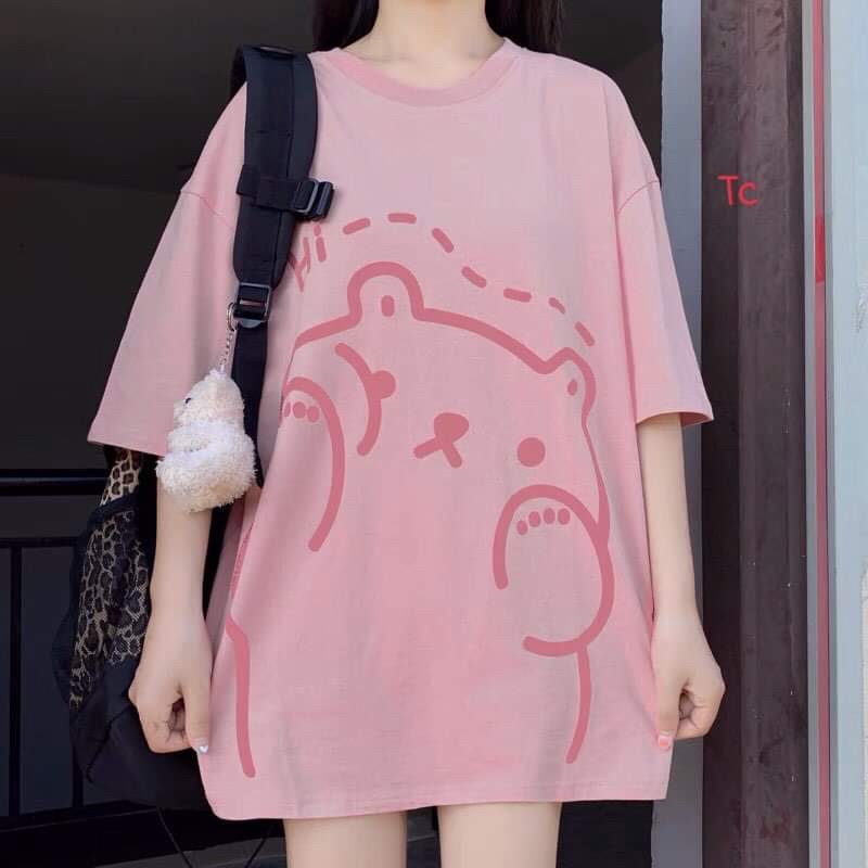 Áo thun tay lỡ gấu hi TC12