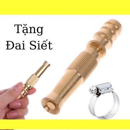 Vòi Tưới Cây Tăng áp Vòi Đồng siêu mạnh siêu tiện ích ( Tặng Đai Siết )