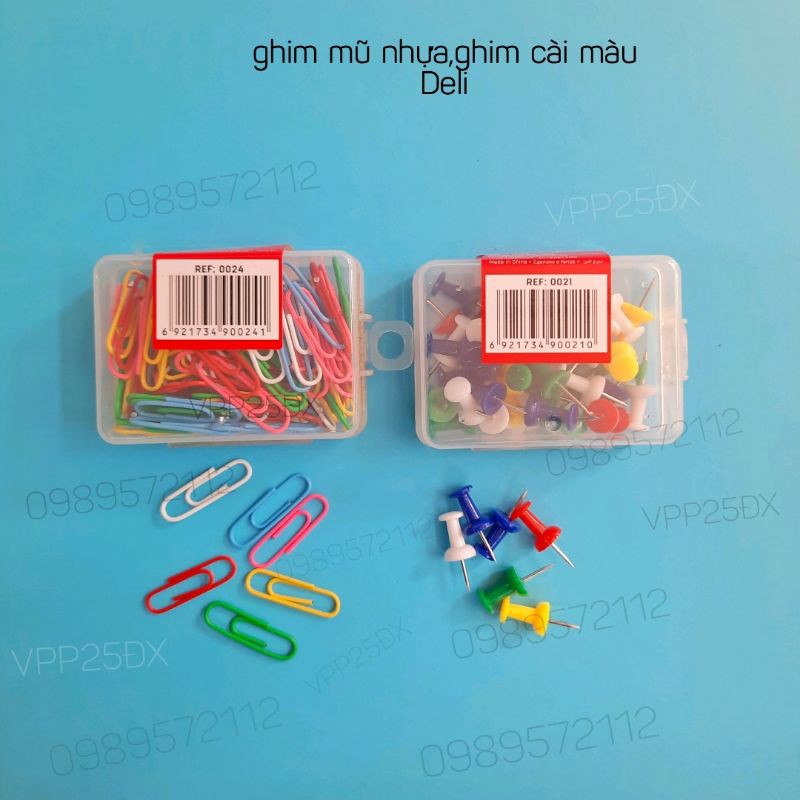 Ghim cài giấy màu,ghim mũ nhựa bảng nỉ nhiều màu