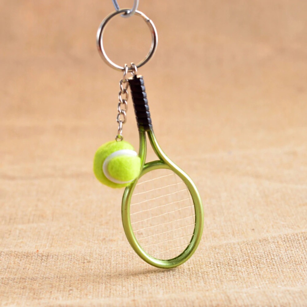 Móc khóa hình cây vợt tennis với 6 màu sắc đa dạng cho nam và nữ