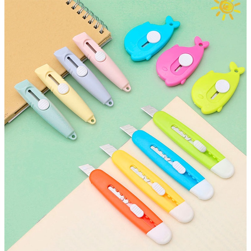 Dao Rọc Giấy mini cute, Cắt giấy văn phòng, Dụng cụ học sinh siêu tiện dụng