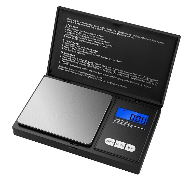 Cân Tiểu Ly Điện Tử Mini 200gr/0.01gram  Tiện Lợi Bỏ Túi Độ Cân Chính Xác