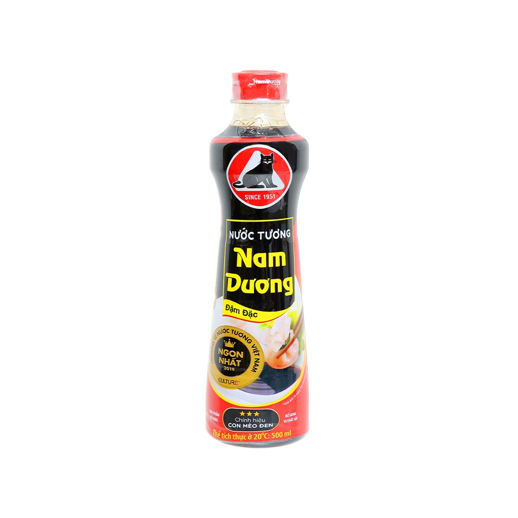 Nước tương đậm đặc Nam Dương chính hiệu Con Mèo Đen chai 500ml