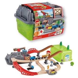 Bộ đồ chơi Xây Dựng Tuyến Đường Sắt 50 chi tiết HAPE E3764 ( bằng gỗ) - Hape Railway Construction Kit Set