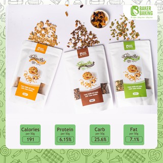 Granola ngũ cốc ăn kiêng giảm cân cho luyện tập thể thao, gym, yoga, chạy bộ
