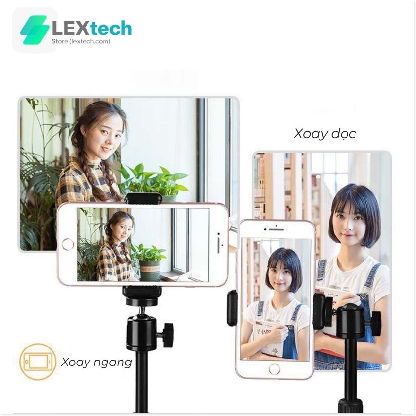 Giá đỡ điện thoại  livestream, quay video tiktok, núm xoay đa năng điều chỉnh mọi góc độ, chân đế nặng