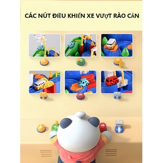 Đồ chơi Xe ô tô trẻ em phiêu lưu đột phá Điều khiển đường đua bằng tay vượt qua các rào cản Bãi đậu xe mô phỏng đa năng
