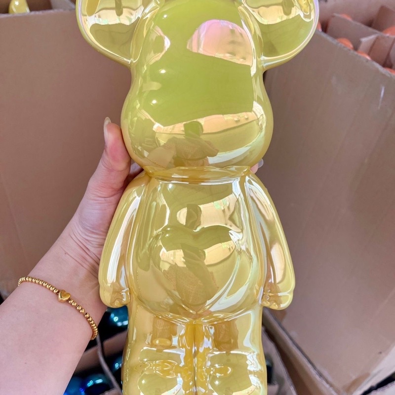 Tượng bearbrick sứ 29cm trang trí nhiều màu