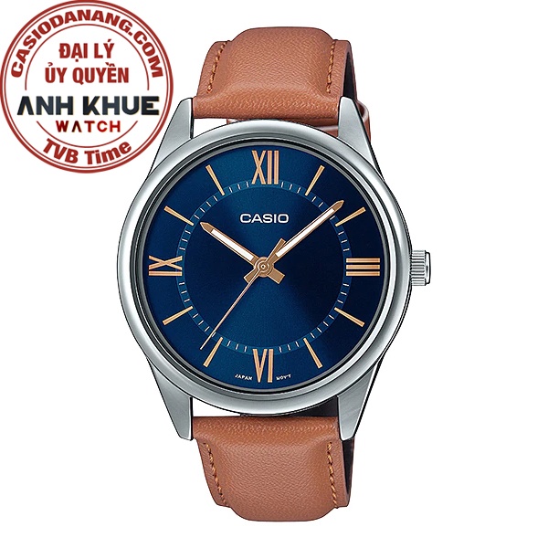 Đồng hồ nam dây da Casio chính hãng Anh Khuê MTP-V005L-2B5UDF (40mm)