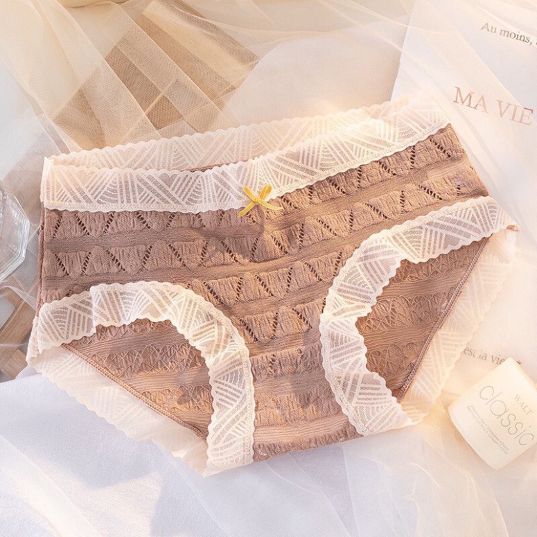 Quần Lót Ren Màu Dễ Thương Mềm Mịn Mẫu Mới Hot 258 nội y xanh giá rẻ, chất đẹp