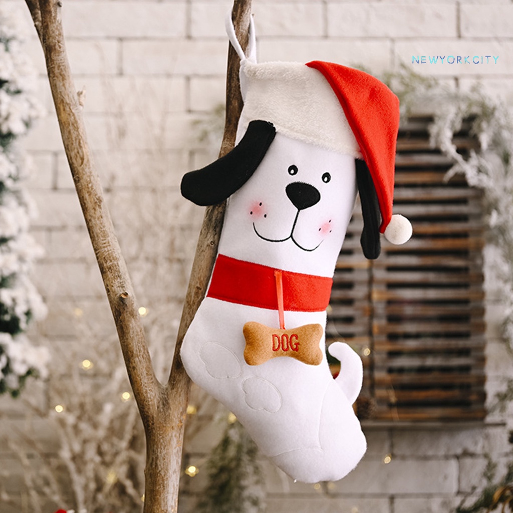 1 Chiếc Túi Đựng Kẹo Hình Chiếc Tất Giáng Sinh Dễ Thương Xinh Xắn