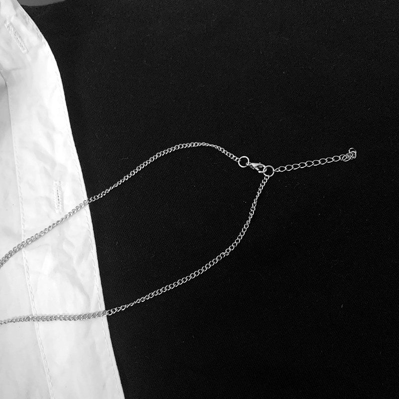 Dây Chuyền Mặt Gấu Dễ Thương 191040Dây Chuyền Thép Titan Kiểu Dáng Đơn Giản Thời Trang Cho Cặp Đôi