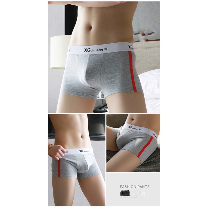 Quần Lót Nam XGHUANGZI Sịp Nam Vải Cotton Thấm Hút Kháng Khuẩn Co Dãn Tốt XG02-2SOC