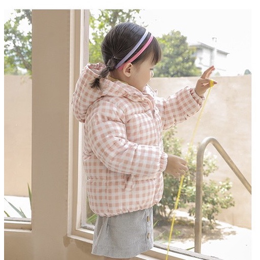 áo phao kẻ caro hình ngộ nghĩnh đáng yêu cho bé