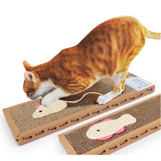 [Mã PET50K giảm Giảm 10% - Tối đa 50K đơn từ 250K] Bàn Cào Móng Cho Mèo Có Hình Cá, Chuột Dễ Thương - PET 2021