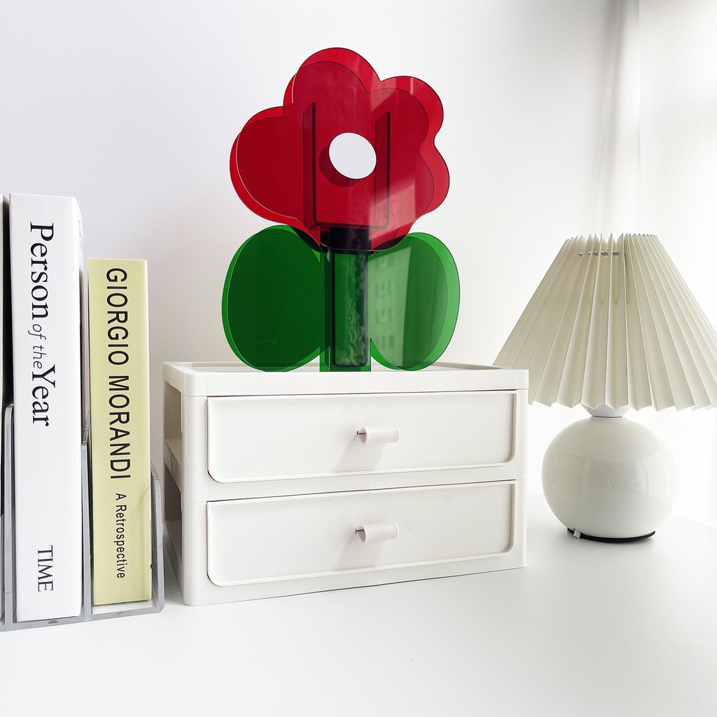 ❤Lọ Hoa Tulip Bằng Acrylic Trong Suốt Để Bàn Trang Trí Phòng Khách