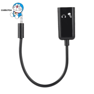 Giắc cắm 3,5 mm Tai nghe Micro Bộ chia âm thanh nổi Cáp chuyển đổi màu đen