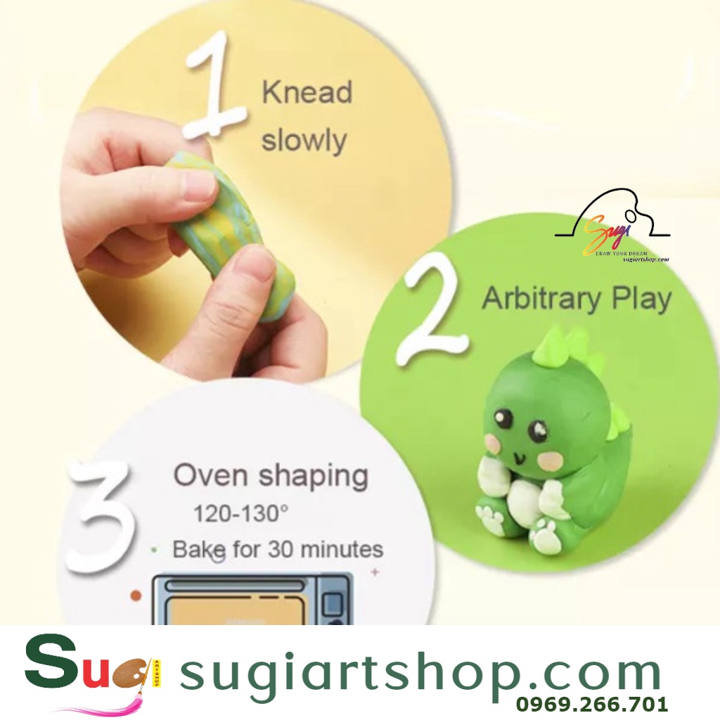 Đất sét Polymer  Mont Marte - Đất sét polymer làm hoa đất sét handmade trang sức -  Polymer Clay 60g LINK 2/2