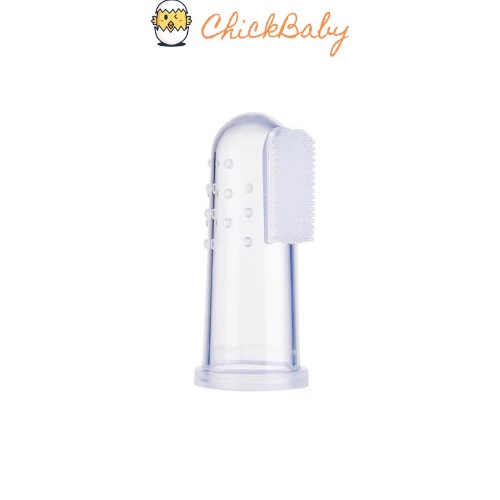 Rơ tưa lưỡi silicon xỏ ngón dành cho bé &gt;3 tháng tuổi chải sạch sẽ, đầu chải mềm mại - ChickBabyShop