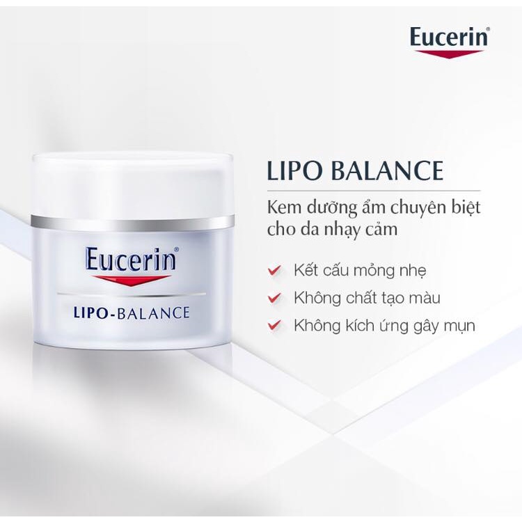 [chợ sỉ] EUCERIN KEM DƯỠNG ẨM CHUYÊN SÂU CHO DA KHÔ 50ML - LIPO BALANCE 50ML