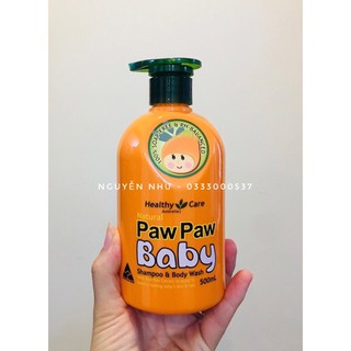 Sữa tắm đu đủ paw paw úc healthy care 500ml cho trẻ từ sơ sinh